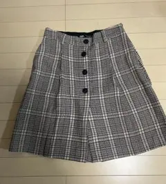 ZARA チェック柄 フレアスカートズボン M秋