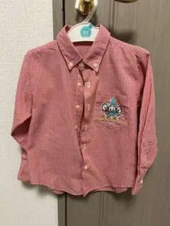 100cmレトロディズニーランド商品⭐︎ギンガムチェックシャツ
