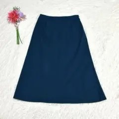 アンタイトル ウール フレアスカート XS 小さいサイズ 青緑 きれいめ 上品