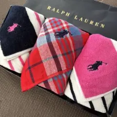 大きめサイズで使いやすい・大人気デザイン❣️ラルフローレン ガーゼウォッシュタオル