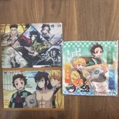 【新品・未使用】くら寿司 鬼滅の刃 コラボ 2枚 下敷き & タオル 匿名配送