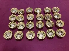 金属製透かしボウル型パーツ 24個セット