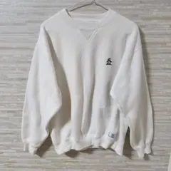 マンシングウェア ロゴ刺繍 スウェット トレーナー ホワイト