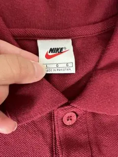 90s NIKE ポロシャツ バーガンディのサムネイル