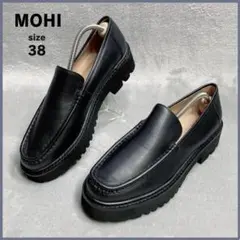美品✨ MOHI モヒ 厚底 スリッポン トラックソール size38 ブラックのサムネイル