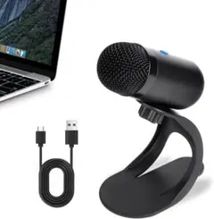 新品！PCマイク　スタンド　高感度ワンタッチミュート小型ゲーム実況　録音　有線