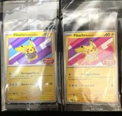 海外限定未開封品　バティックシャツ　ピカチュウ　ポケモンカード　2枚