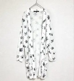 AQUAHISTORY 花柄ロングカーディガン L