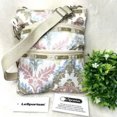 【新品未使用】レスポートサック 3段ジップ 花柄ショルダー 軽量