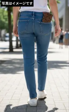 【美品】EXCELIA 幾何学模様 ブラウンレザー長財布