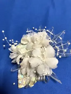 コサージュ★シルバー＆パール