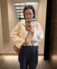 ohga 新品　ジップカラーニット