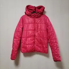 ユニクロ M フード付きダウンジャケット ピンク