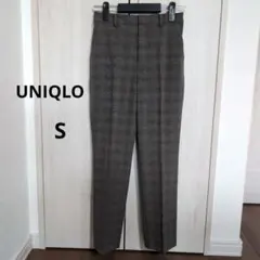 ユニクロ　チェック テーパード パンツ　ズボン　S