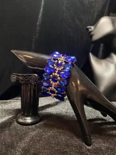 【BG-26-BL-02】ケース付 ブレスレット ロイヤルブルー 手首>15cmのサムネイル