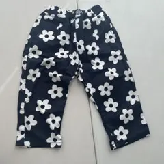 フラワープリントパンツ ネイビー