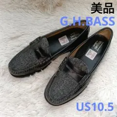 美品】G.H.BASS ハリスツイード コンビ ローファー US10.5 - メルカリ