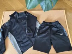 美品　PUMA ジャージセット 上120 下110 黒 即購入OK