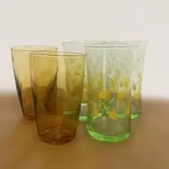 ポルトガル製 レア ヴィンテージ ガラスコップ 3個セット - メルカリ
