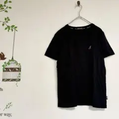 kangol sport /綿100% 刺繍ロゴ 半袖 Tシャツ ブラック L