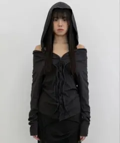 flareup オフショルダー フード付き 長袖 トップス ダークグレー 2026年最新】FLAREUPの人気アイテム - メルカリ