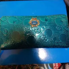 ANNA SUI 長財布 ラウンドジップ ガラクシア ターコイズブルー - メルカリ