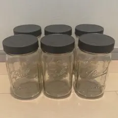 メイソンジャー 32oz 6個 セット ワイドマウス プラスチックキャップのサムネイル