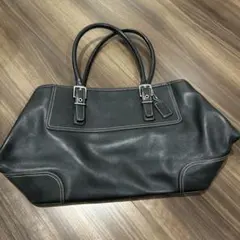 COACH黒のレザートートバッグ