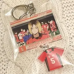 ハイキュー　孤爪研磨　2連アクリルキーホルダー　カラオケ　まねきねこ　アクキー