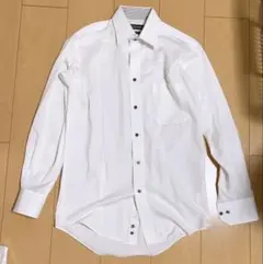 U.P renoma 形態安定 ワイシャツ スリムフィット 白 ストライプ 長袖