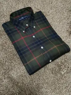 ラルフローレン　コットンツイルチェックシャツ　М　美品
