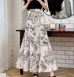 GRL 花柄フレアスカート【DH1226】最終お値下げ