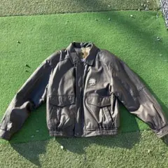 古着 LIFE MEMBERS レザージャケット A-2タイプ ブラウン