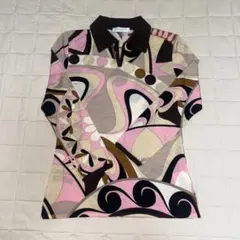 EMILIO PUCCI 長袖 ポロシャツ 総柄 イタリア製のサムネイル
