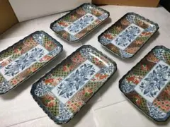 専用　有田焼　幸山窯　長角皿　５枚セット　金彩　古伊万里　伊万里焼など