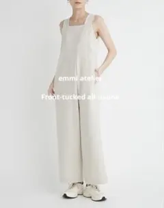 emmi 24SS フロントタックオールインワン　アイボリーのサムネイル