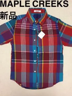 【新品未使用】MAPLE CREEKS 半袖チェックシャツ
