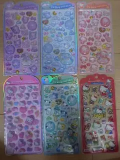 正規品サンリオうるちゅるポップシール4枚 コットンパフィードロップジェリーシール