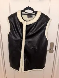 kastane ファーレザーベスト　リバーシブル