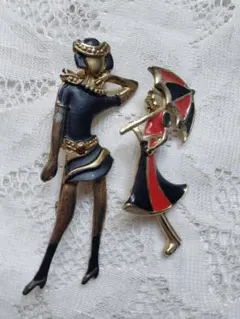 アンティークブローチ❥2点セット