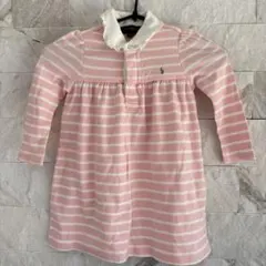 ラルフ　90 ワンピース　ピンク　白