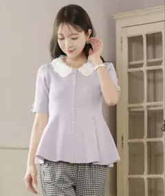 新品未使用】le reve vaniller 2WAYフラワー襟カットトップス - メルカリ