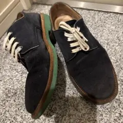 スエードレースアップシューズ 緑ソール　27.5cm