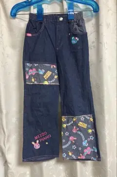 【平成レトロ】MEZZO PIANO ミミポポ　デニムパンツ 120cm