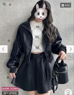 【完売品】GYDA レースレザーブルゾン