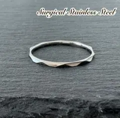 極細1mm ステンレスリング＊サージカルステンレス＊重ね付けリング＊細身＊華奢