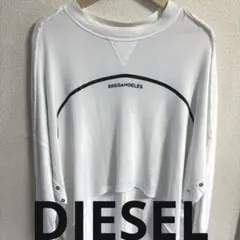 【希少】DIESEL ディーゼル カットオフ ビッグロゴ スウェット ホワイトのサムネイル