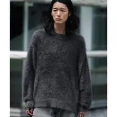 フェザー メランジ ニット メンズ グレー L 美品 人気【WYM LIDNM】のサムネイル