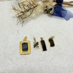 18.259【ペンダントトップ】ネックレス　ハンドメイドパーツ　オニキス