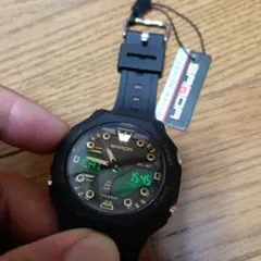 オリジナルSANDA 6200デジタル腕時計 ブラックのサムネイル